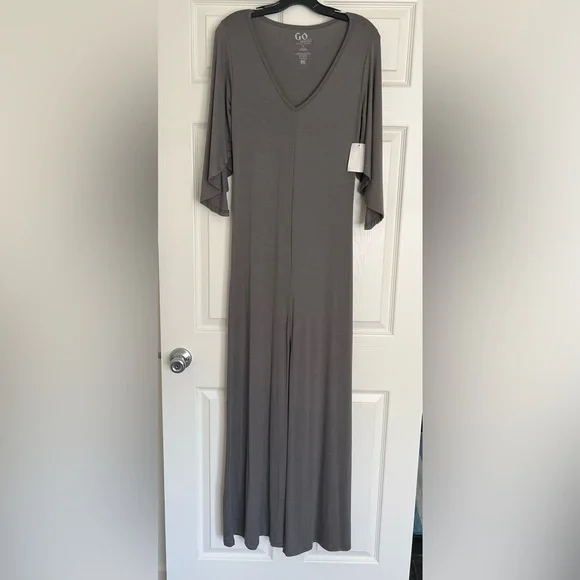 Go Couture Dresses | Go Couture Gray Kimono Sleeve Maxi Dress | Color: Gray | Size: M | Camcam2424's Closet